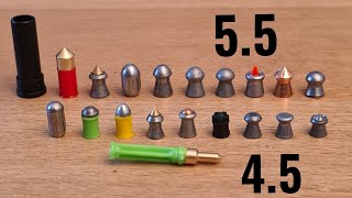 45 amp 55 Air Rifle Pellet Penetration Test [upl. by Afrika705]