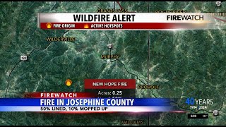 New Hope fire in Josephine County 50 lined [upl. by Mercie]