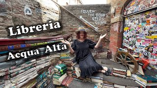 Libreria Acqua Alta VENICE  Italy  Bookshop Tour  Explore Venice  Walking Tour  Gondola Venezia [upl. by Nednarb]