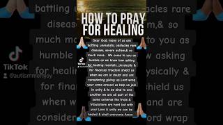 How to pray for healing and keep faith healing howto faith tips motivation unity health fyp [upl. by Aisila]