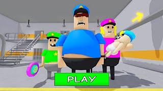 POLICE FAMILY ESCAPE SCARY OBBY ROBLOX roblox obby [upl. by Bernardo201]