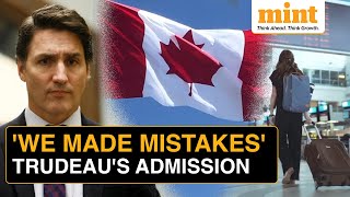 Canada PM Justin Trudeau Admits To Mistakes On Immigration Front Says Bad Actors [upl. by Surdna]