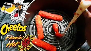 Flamin Hot Cheeto Mozzarella Sticks Made In The Air Fryer Gowise [upl. by Ailes]