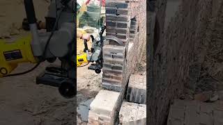 Part160 Highfrequency ring saw cutting reinforced concrete😱 [upl. by Tiffani]