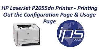 HP P2055dn  Printing Out the Configuration Page amp Usage Page [upl. by Lough806]