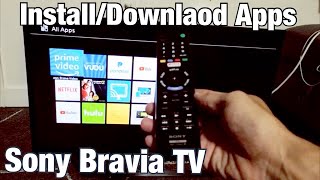 Sony Bravia TV How to DownloadInstall Apps [upl. by Onitsuaf]