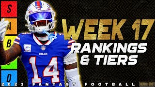 Top 36 Wide Receiver Rankings  Week 17 Fantasy Football [upl. by Odlanir]