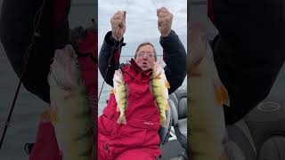 Perch fishing on Lake Erie fishing justfishing [upl. by Assirrec]