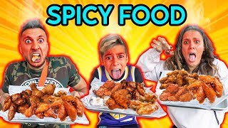 EATING Only SPICY FOOD For 24 Hours Worlds Spiciest Food Challenge  The Royalty Family [upl. by Touber]