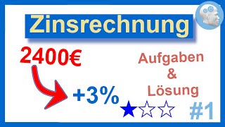 Zinsrechnung im Einstellungstest ohne Taschenrechner  Aufgabe mit Lösung [upl. by Lunneta107]