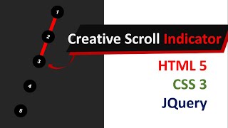 Creative Scrollbar Indicator With In Page Navigation Using HTML  CSS  JQuery [upl. by Ellemac]