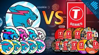 MrBeast vs TSeries  YouTube Subscriber Battle [upl. by Oinesra56]