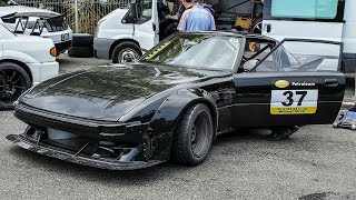 13B Bridge Port Rotary Group C Rx7 Street Race [upl. by Asp177]