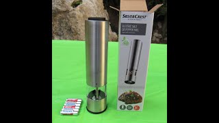 SilverCrest Electric Salt or Pepper mill SSPM 6 A1 vs Sailor Himalayan Salt How to fill and use [upl. by Nanni158]