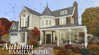 Bloxburg Autumn Roleplay Home  Speedbuild  Roblox Bloxburg [upl. by Ellebyam]