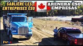 SABLIÈRE ARENERA en Canadá caleñosencanada camion drone trokas dronne canada colombia [upl. by Kenwood488]