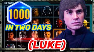 How to MAX Luke SKYWALKER In TWO DAYS o meno [upl. by Jezrdna]