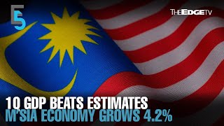 EVENING 5 Malaysia’s 1Q GDP beats estimates grows 42 [upl. by Nhor]