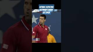 Novak Djokovic  Schwartzman Amazing Point Us Open [upl. by Aikemehs]