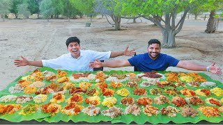 100 VARIETIES BIRYANI  100 Varieties Of Biryani Tasting In Dubai  Village Food [upl. by Pasco]