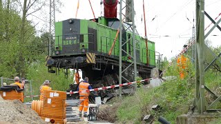 V100 Entgleisung in Birkenwerder mit unerwartetem Zwischenfall [upl. by Nalla]