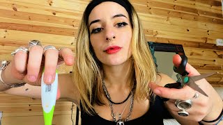 ASMR Cranial Nerve Exam Haircut amp Spit Paint  FAST CHAOTIC ASMR [upl. by Carnes943]