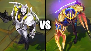 Galaxy Slayer Zed vs Debonair Zed Legendary Skins Comparison League of Legends [upl. by Etram]