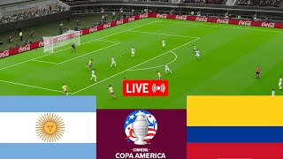 LIVE Argentina vs Colombia 2024 Copa America Final Full Match  video game simulation [upl. by Heti]