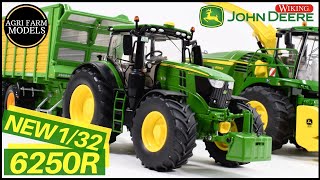 JOHN DEERE 6250R by WIKING 132 scale  Farm model review 61 [upl. by Zere956]