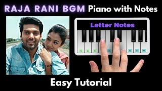 Raja Rani BGM Piano Tutorial with Notes  GV Prakash  Aarya  Nazriya  2022 [upl. by Nibla383]