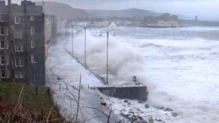 Huge Storm Waves Aberystwyth 3 January 2014  Part 2 [upl. by Cyprian32]