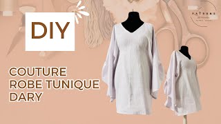 Coudre une Robe ample  Robe tunique  Tuto couture facile  Robe tunique Dary  Patron couture Pdf [upl. by Weir]