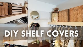 DIY Shelf Covers HighEnd Look on a LowEnd Budget  Closet Upgrade  Foam Board Project [upl. by Odnama306]