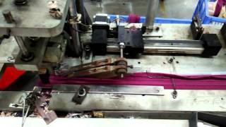 Ultrasonic hook and eye tape sealingcutting machine by electricity [upl. by Ilime]