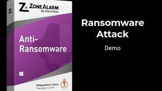 ZoneAlarm AntiRansomware Attack  Demo [upl. by Hujsak]