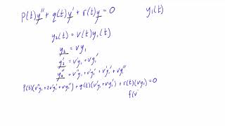 Reduction of order method introduced for second order differential equations [upl. by Premer121]