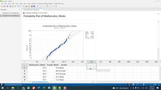 How to make a normal probability plot in Minitab normality [upl. by Ehcar]