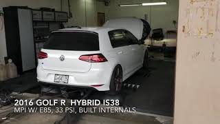 2016 Golf R wDBV2 Hybrid IS38 amp MPI Dyno Testing [upl. by Nibur]