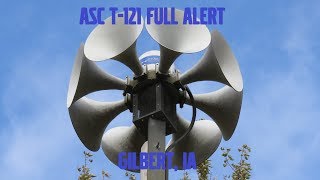 American Signal T121 Tornado Siren Test  Full Alert  Gilbert IA [upl. by Nnoved]