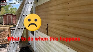 How To Mobile Home Metal Siding Repair [upl. by Jennifer]