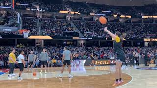 Scenes from Iowa womens basketball practice in Cleveland before national championship game [upl. by Ecal]