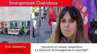 El personal de Emergencias de Osakidetza exige unas condiciones dignas  Osakidetza borrokan [upl. by Ardnak]