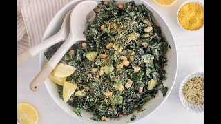 Kale White Bean Salad with Avocado [upl. by Relyuc]