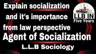 Explain socialization and its importance from law perspective [upl. by Llertal]