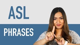 20 Basic Sign Language Phrases for Beginners  ASL [upl. by Quent]