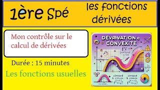 Première Spé maths et Term  Contrôle de 15 à 20 minutes sur la dérivation [upl. by Yvehc]