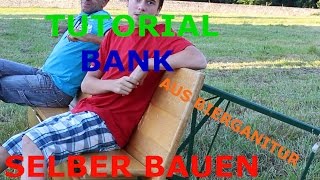 Tutorial Bank aus einer Biergarnitur bauen Lifehack [upl. by Onaled246]