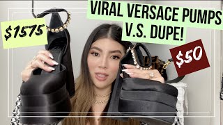 I bought the VIRAL 1575 Versace Medusa Aevitas Platform Pumps amp 50 Amazon Dupe  Unboxing try on [upl. by Cassilda]