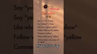 WTH I said yellow shorts trending KridayDSGaming kridayy1 [upl. by Raphael]