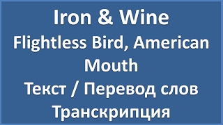 Iron amp Wine  Flightless Bird American Mouth текст перевод и транскрипция слов [upl. by Atinal]